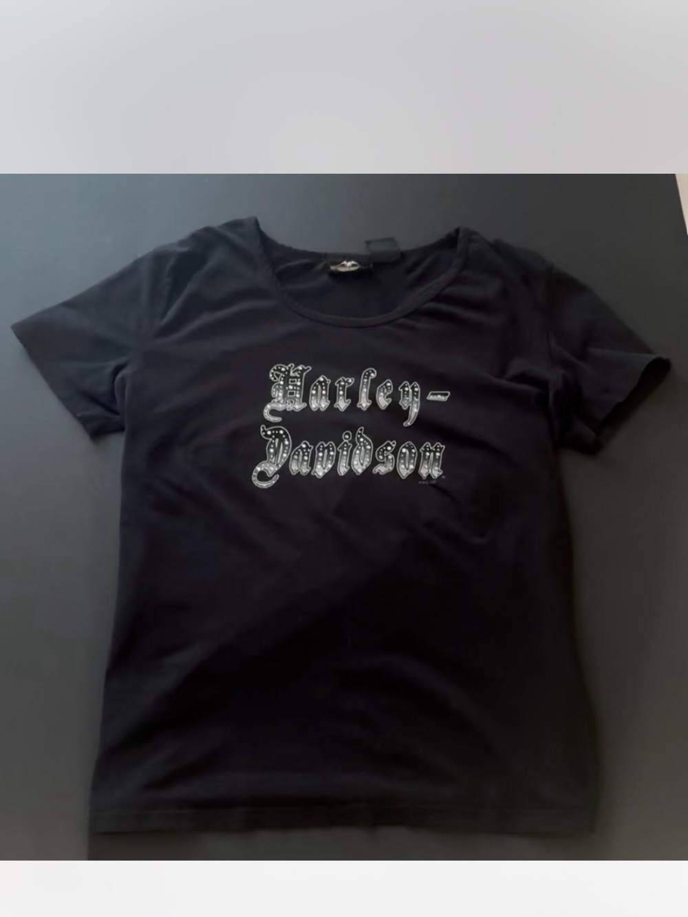 Harley-Davidson Women's Black Logo Short Sleeve Tee